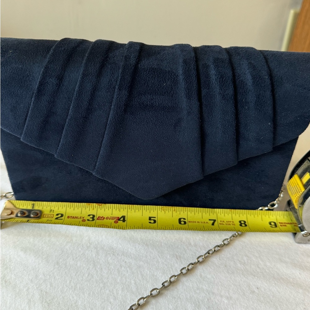Navy blue evening bag clutch chain strap prom wedding special occasion - Picture 4 of 5